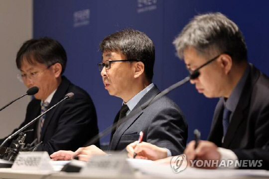 25일 한국은행이 1분기 경제성장률 지표를 발표하고 있다. 연합뉴스